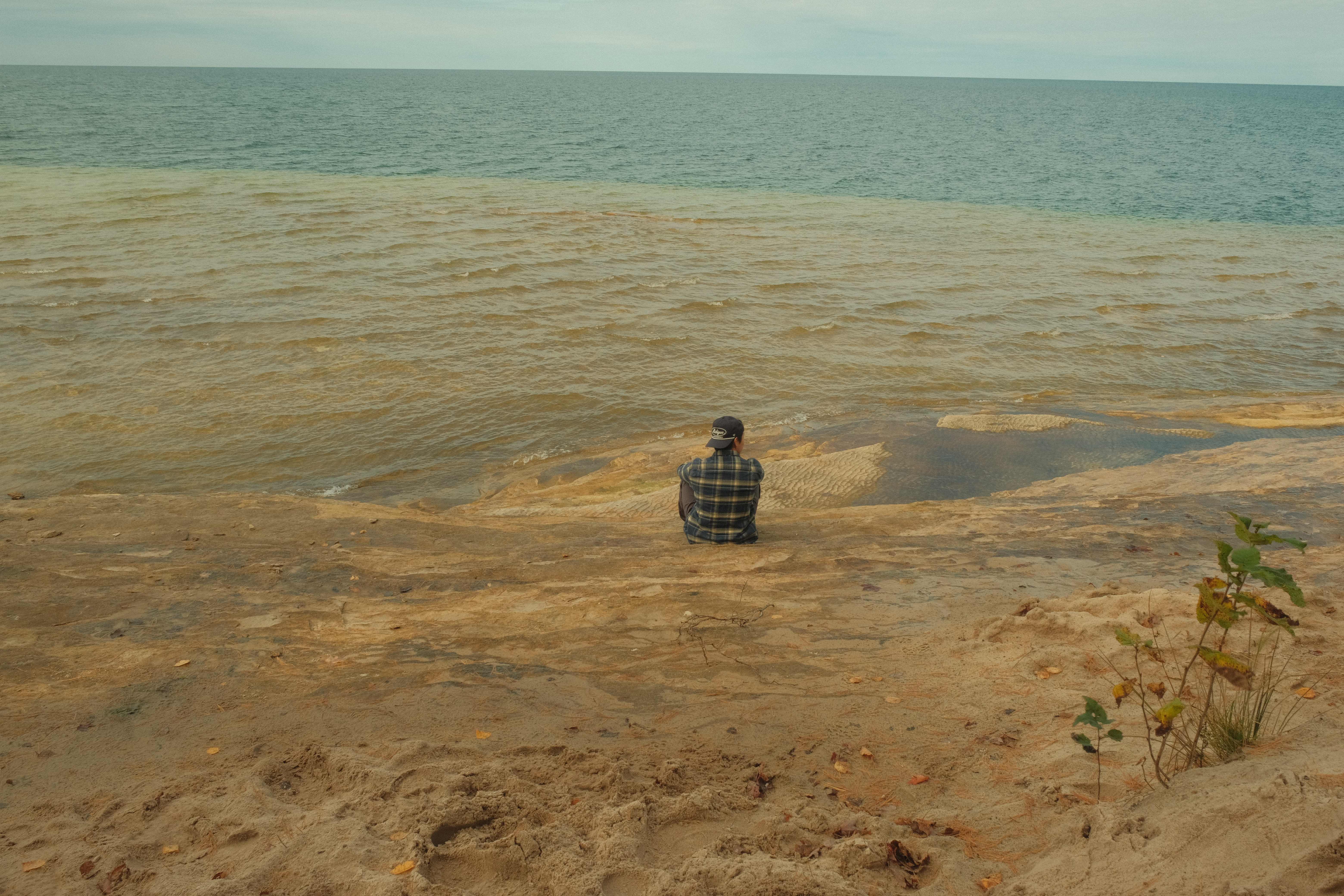 Me on a beach in pictured rocks